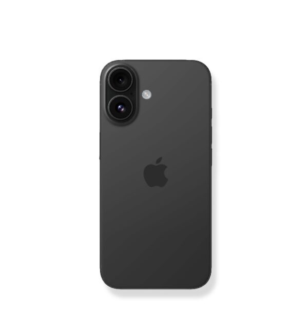 На изображении показан экран Apple iPhone 16 (Black) с пользовательским интерфейсом. На экране видны различные приложения и виджеты, организованные в сетку. Изображение не выражает никаких конкретных эмоций. Это простое представление экрана iPhone.